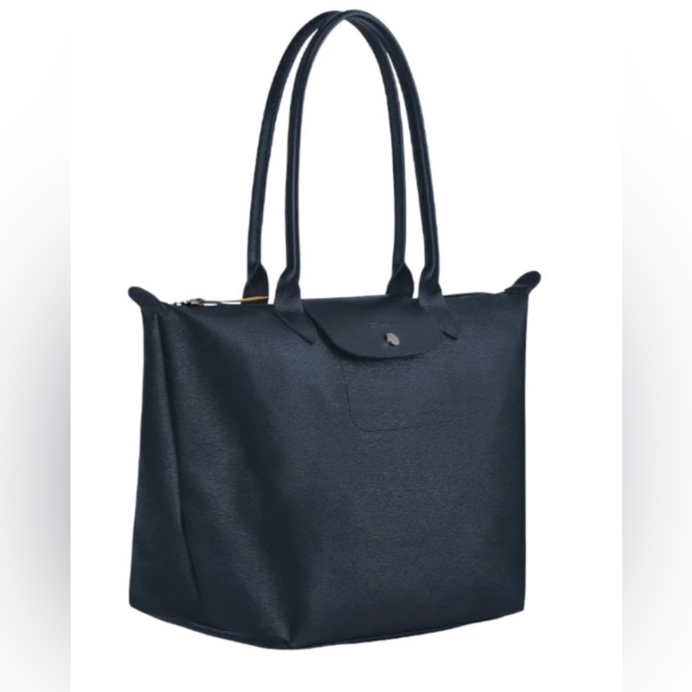 Longchamp Le Pliage Black on Black Med Bag